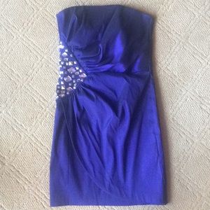 Cache purple strapless dress